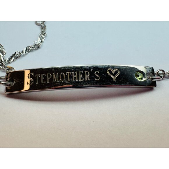 Estate Sterling Silver 925 Engraved Bar Bracelet, Adjustable 7"-8", 5.18g - Picture 7 of 8